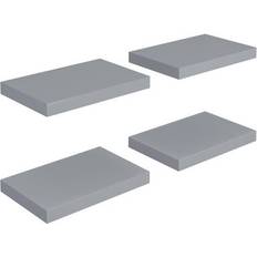 Gray Wall Shelves vidaXL 323849 Grey Wall Shelf 15.7" 4