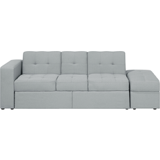 Beliani Furniture Beliani Falster with Stool Light gray Sofa 210cm 3 Seater