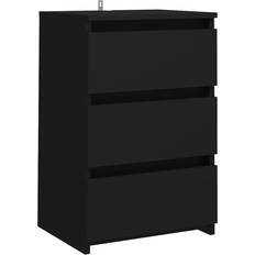 Uittrekbare Laden Nachtkastjes vidaXL Bed Cabinet Black