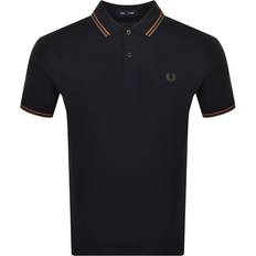 Fred Perry Poloshirts Fred Perry Twin Tipped Polo Shirt - Navy/Green/Brown