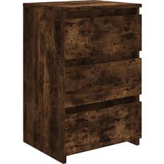 vidaXL Bed Cabinet Smoked Oak Table de chevet 35x40cm