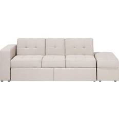 Beliani Falster with Stool Beige Sofa 210cm 3 personers