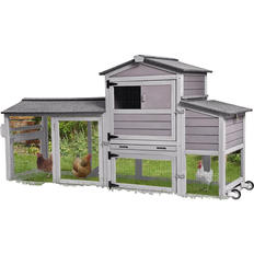 Pets Gutinneen Outdoor Chicken Coop UV Proof Roof with Large Nesting Box 69"