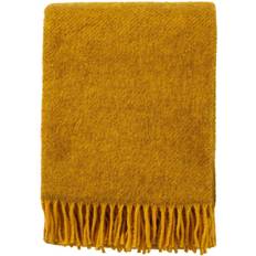 Klippan Yllefabrik Gotland Couverture Jaune (200x130cm)