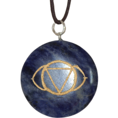 Yoga World Forehead Chakra Necklace - Silver/Blue/Yellow