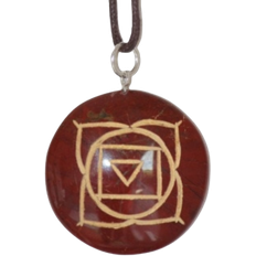 Yoga World Root Chakra Necklace - Silver/Jasper