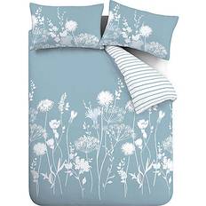 Cotton Bed Linen Catherine Lansfield Meadowsweet Duvet Cover Blue