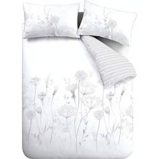 Catherine Lansfield Meadowsweet Duvet Cover Grey, White (200x135cm)