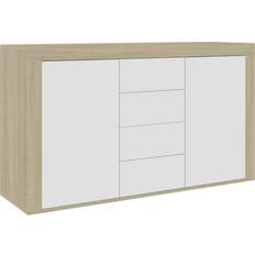 vidaXL 801846 White/Sonoma Oak Sideboard 120x69cm