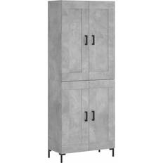 vidaXL High Concrete Gray Storage Cabinet 69.5x180cm