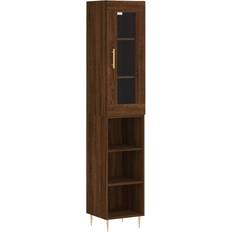 vidaXL Engineered Wood Brown Oak Armoire 34.5x180cm