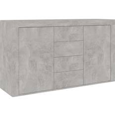 Tiroirs Coulissants Buffets vidaXL 801845 Concrete Grey Buffet 120x69cm