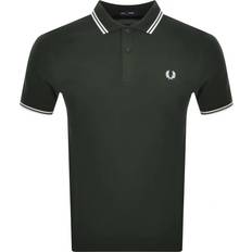 Effen kleur Polo's Fred Perry Twin Tipped Polo - Donker Groen