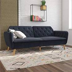 Natur Sofaer Novogratz Tallulah Memory Blue Velvet Sofa 210.8cm 2-seter