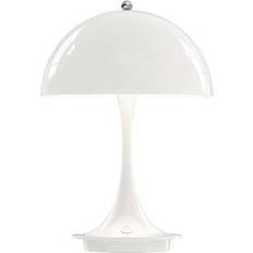 Panthella portable led Louis Poulsen Panthella Portable White Bordlampe 23cm