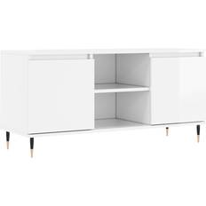 vidaXL 104x35x50cm High Gloss White TV Bench 104x50cm