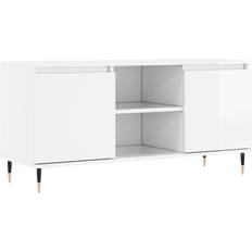 vidaXL 104x35x50cm High Gloss White TV-bänk 104x50cm