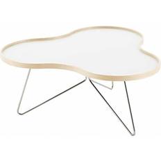 Chrome Coffee Tables Swedese Flower White/Birch/Chrome Coffee Table 107x114cm