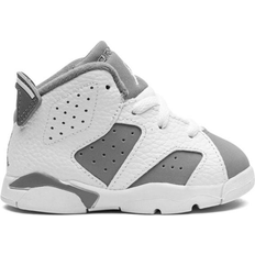 Gray Indoor Sport Shoes Children's Shoes NIKE Air Jordan 6 Retro TD - White/Medium Grey/Cool Grey