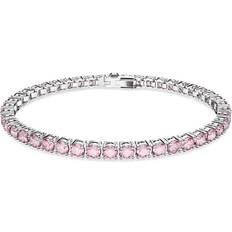 Swarovski Silver Jewelry Swarovski Matrix Tennis Bracelet - Silver/Pink