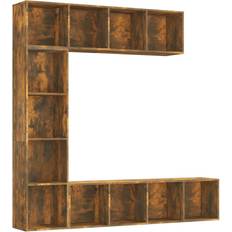 Tv bokhylla vidaXL Bookcase Smoked Oak Bokhylla 180cm