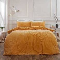 Brentfords Teddy Fleece Duvet Cover Yellow (198x137cm)