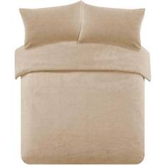 Brentfords Teddy Fleece Housse de couette Beige (198x137cm)