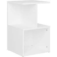 vidaXL Engineered Wood White Bedside Table 35x35cm