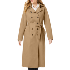 Jessica London Outerwear Jessica London Women's Double Breasted Long Trench Coat - Soft Camel