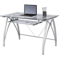 Glass - Silver Writing Desks Realspace Vista Silver Writing Desk 27.9x48"