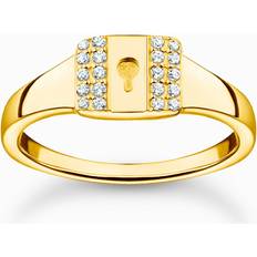 Thomas Sabo Padlock Ring - Gold/Transparent