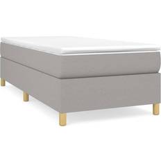 Letti vidaXL Fabric Light Grey Frame Bed 90x200cm