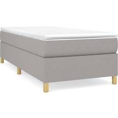vidaXL Fabric Light Grey Rahmenbett