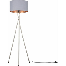 MiniSun Camden Grey & Copper Floor Lamp 155cm