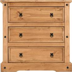 Plywoods Furniture SECONIQUE Corona Distressed Waxed Pine Chest of Drawer 48.5x92cm