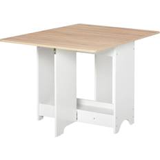 Homcom Drop-Leaf Oak Dining Table 80x118cm