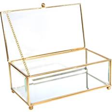 Glass Boxes & Baskets Home Details 27163-GOLD Storage Box