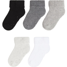 13/15 Strumpor Barnkläder H&M Baby Anti-Slip Terry Socks 5-pack - Black/Dark Gray