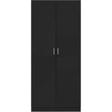 Bois Rangement Vêtements vidaXL 800622 Black Armoire 80x180cm