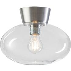 Belid Bullo Aluminium/Clear Glass Ceiling Flush Light 27cm