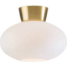 Taklamper Belid Bullo Brass/Opal Glass Takplafond 27cm