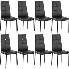 tectake 800882 Black Chaise de Cuisine 97cm 8pcs