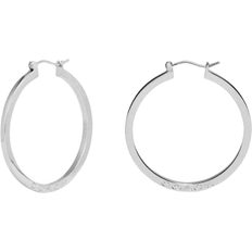 Enamel Earrings Coach Hoop Earrings - Silver