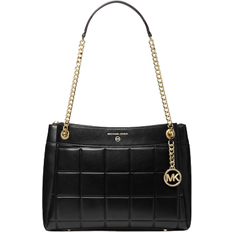 Michael Kors Susan Medium Quilted Leather Shoulder Bag - Black