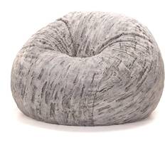 Silver Bean Bags Jaxx Saxx 4 Ft Luxe Fur - Silver Fox Bean Bag 12.7gal