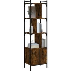 Wood Book Shelves vidaXL Engineered Wood Smoked oak Book Shelf 154.5cm