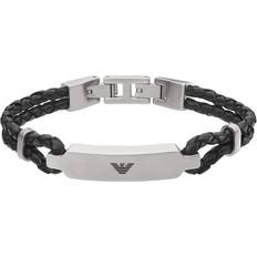 Emporio Armani ID Bracelet - Silver/Black