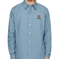 Kenzo Herre Skjorter Kenzo Boke Flower Crest Casual Shirt - Cyan