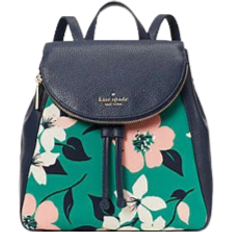 Kate Spade Canvas Backpacks Kate Spade Leila Lily Blooms Medium Flap Backpack - Blooms Green