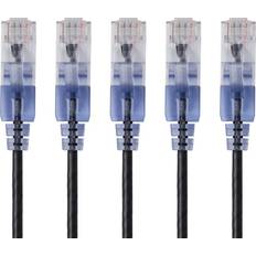 SlimRun UTP Cat6A RJ45 - RJ45 M-M 5-Pack